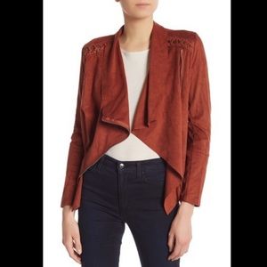 Suede wrap jacket